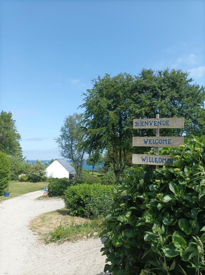 Les Hortensias Grande Tente Familiale Deux Chambres Et Sejour Vue Mer Sur Camping Nature 普莱斯坦-莱格雷沃 外观 照片